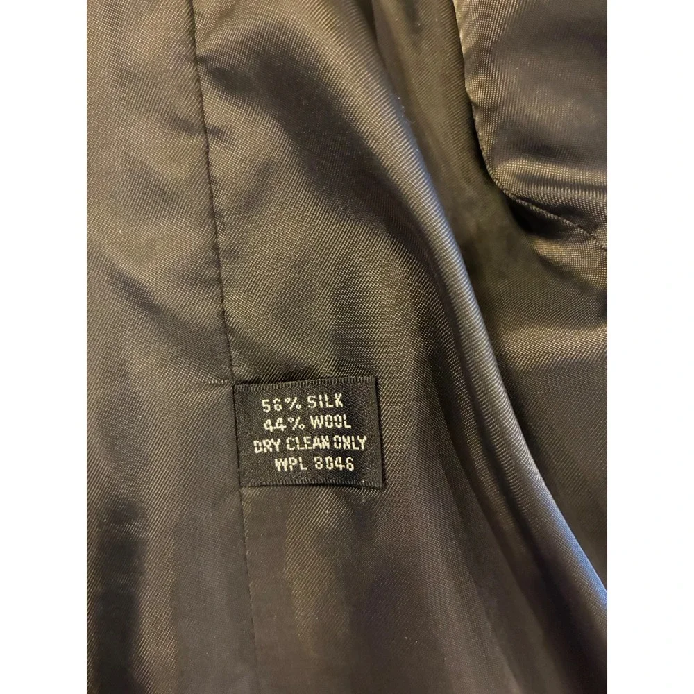 Alfani Pantex Italian Fabric Silk Wool Blazer Grey Black Sport‎ Coat NA30506 44L